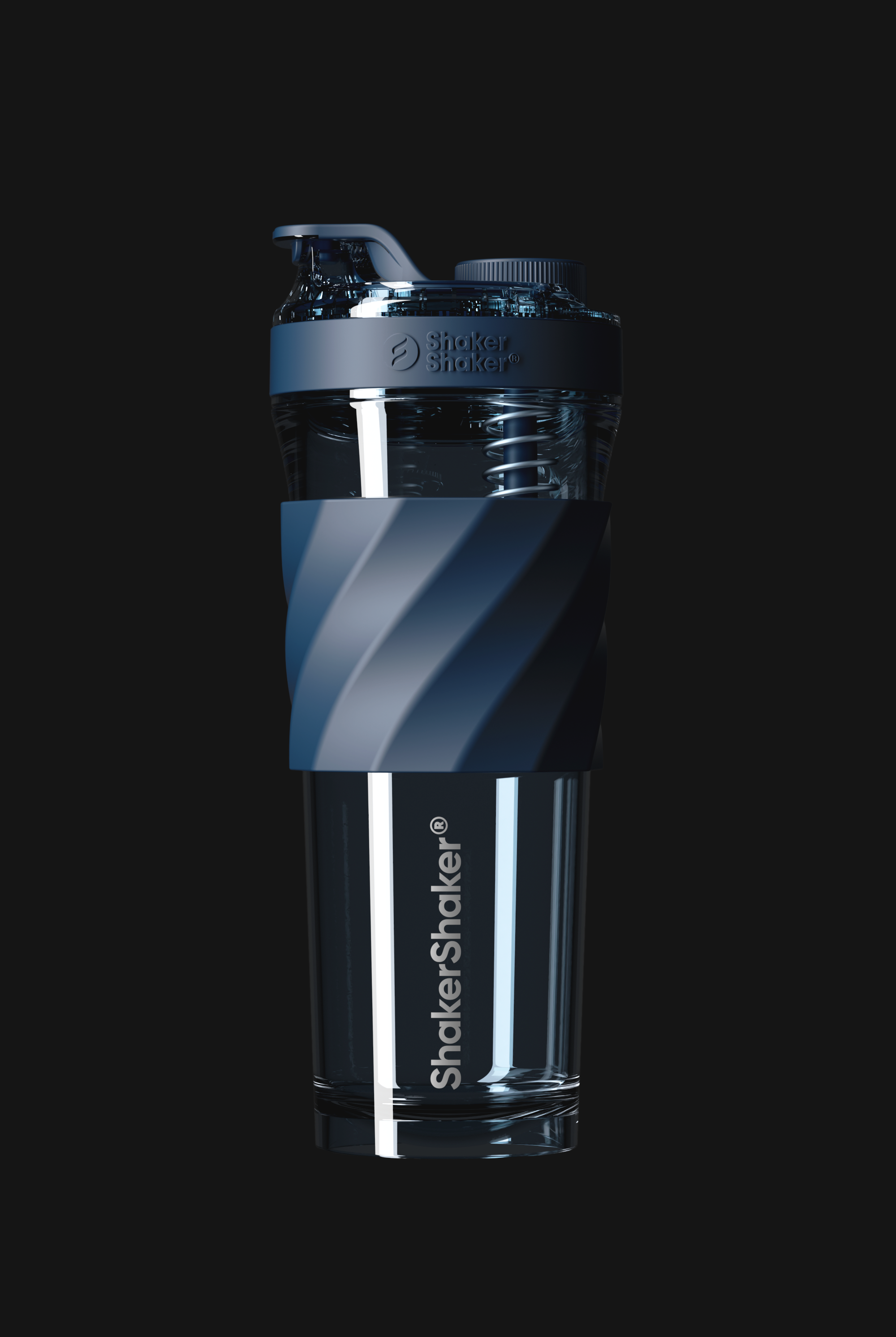 The "Go" 26oz Shaker Bottle (Navy)